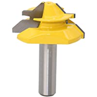 ASNOMY 12-7mm Fresa de madera – Broca de Fresadora para 45 grados Lock Mitre- Router Bit pernos Junta Cutter para…